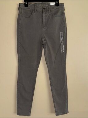 American Eagle Gray Super Hi-Rise Jegging Jeans Size 10 SHORT NWT!